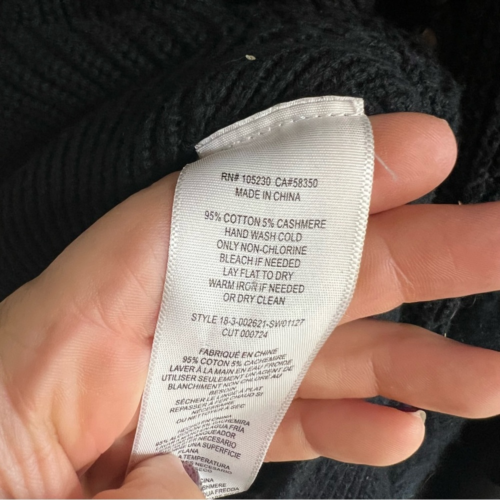 MADEWELL Chunky Gray and Charcoal Double Breasted Wool Blend Cardigan, S - Picture 9 of 9